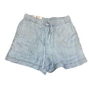 NWT Women's Blue HILARY RADLEY Tencel Pull On Shorts Size Small